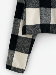 Plaid Lapel Button Jacket Long Sleeve Casual Outerwear Fall & Spring