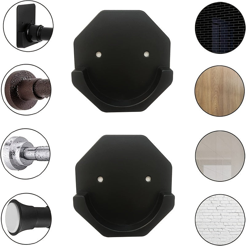 Adhesive Shower Curtain Rod Holders with Extra Support