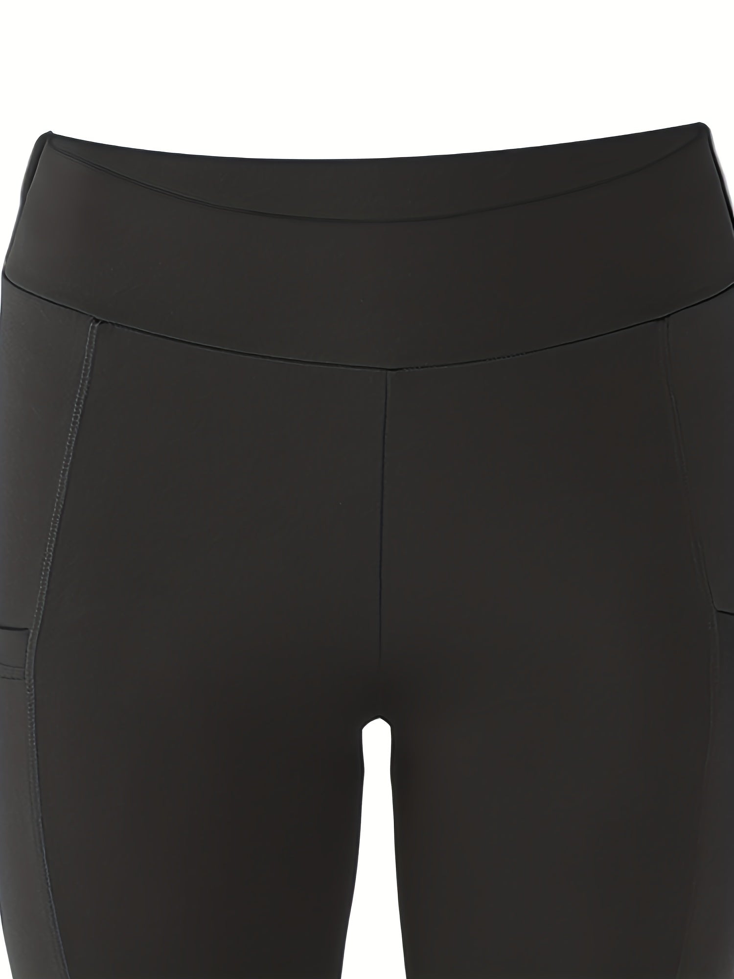 Cropped Yoga Pants Side Pockets High Stretch Leggings Women's Activewear