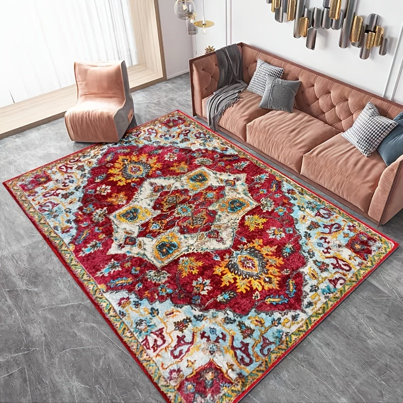 Vintage Carpet Living Room Bedroom Boho Floor Mat Sofa Blanket