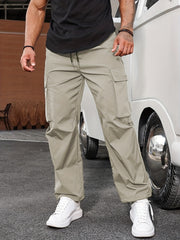 Men's Cargo Pants with Large Pockets, Double Sided