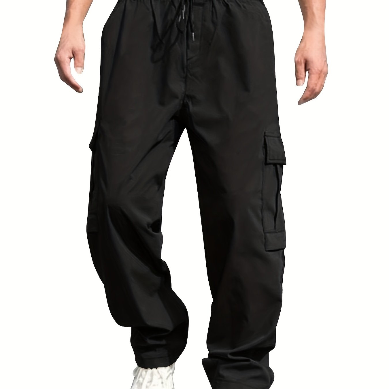 Men's Loose Fit Joggers Waist Drawstring Casual Cargo Pants