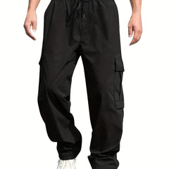 Men's Loose Fit Joggers Waist Drawstring Casual Cargo Pants