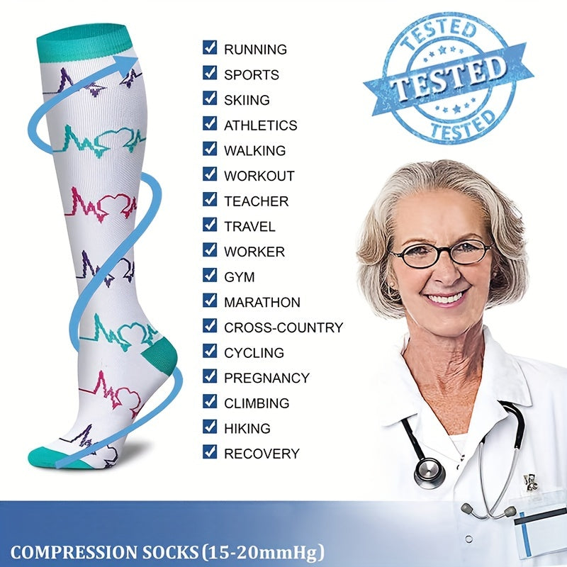Breathable Compression Socks for Men and Women - Sports Support