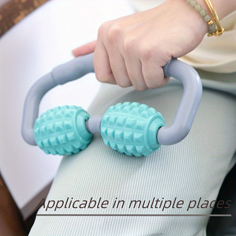 2 Wheels Yoga Roller Fitness Massage Ring for Muscle Relaxation