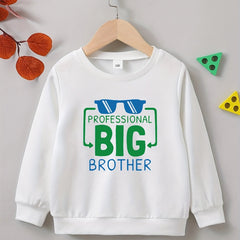 PRO BIG BROTHER Boys Sweatshirt Letter Print Crew Neck Long Sleeve Top