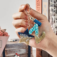 Crystal Resin Drop Glue Letter English Word Silicone Mold Pendant Keychain