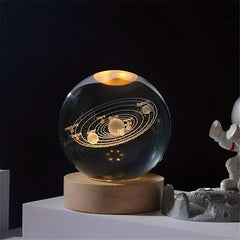 Solar System Crystal Ball Space Decor USB Powered Gift for Astronomy Enthusiasts