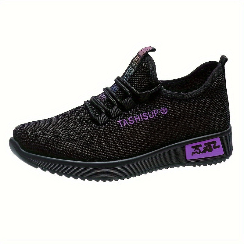 Mesh Breathable Low Top Walking Sneakers Running Shoes Women's Footw