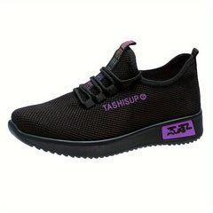 Mesh Breathable Low Top Walking Sneakers Running Shoes Women's Footw