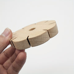 Natural Wood Weaving Disk Plate for DIY Jewelry Making