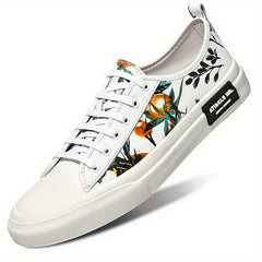 Men's Flower Print Sneakers Lightweight Walking Shoes