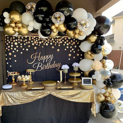 Golden Balloons Garland Arch Kit 124pcs for Events