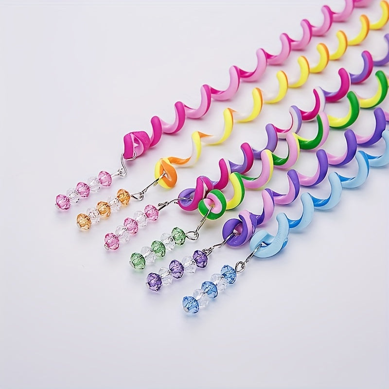 6pcs Colorful Crystal Headbands for Girls