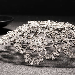 Silver & Gold Rhinestone Crown Hairband Wedding Bride Prince King Queen Crown