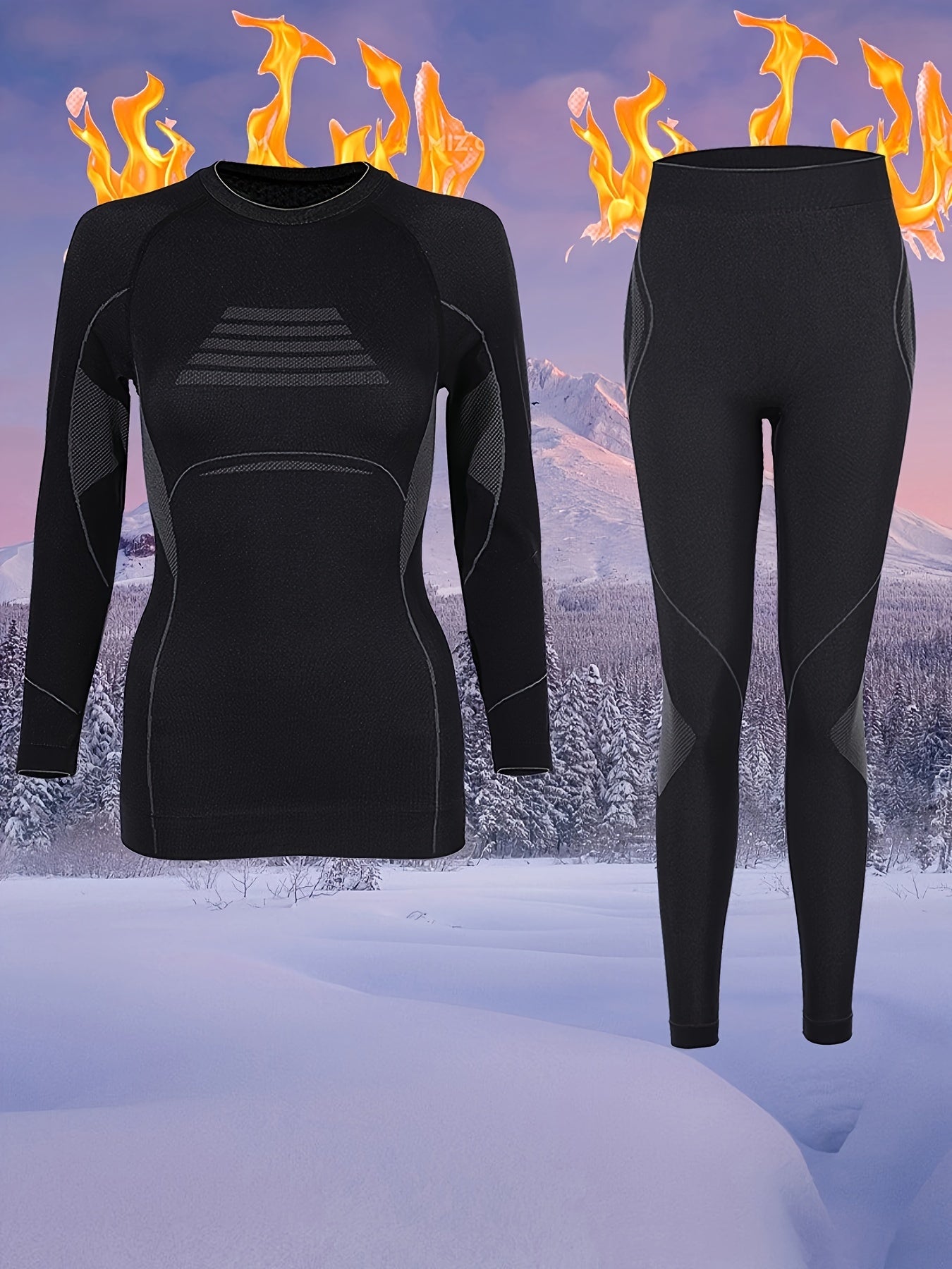 Yoga Set Long Sleeve Top & Leggings Suit Women's Activewear