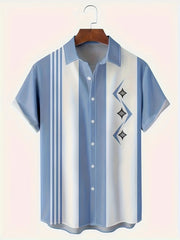 Vertical Stripe Pattern Men's Hawaiian Shirt