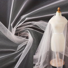 1pc Fairy Style Mist Gauze Thin Mesh Fabric Soft DIY Fabric Solid Lace Clothing