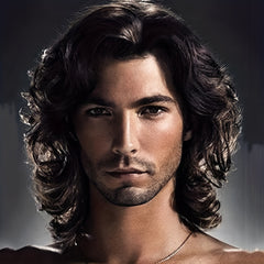 Men's Dark Brown Short Curly Wig Shaggy Party Wigs