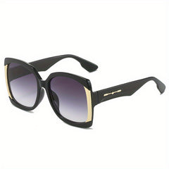Y2K Large Square Sunglasses Tortoiseshell Block UV400 Sun Shades