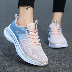 Women's Mesh Tennis Sports Shoes Lightweight Breathable Non-Slip Walking Shoes