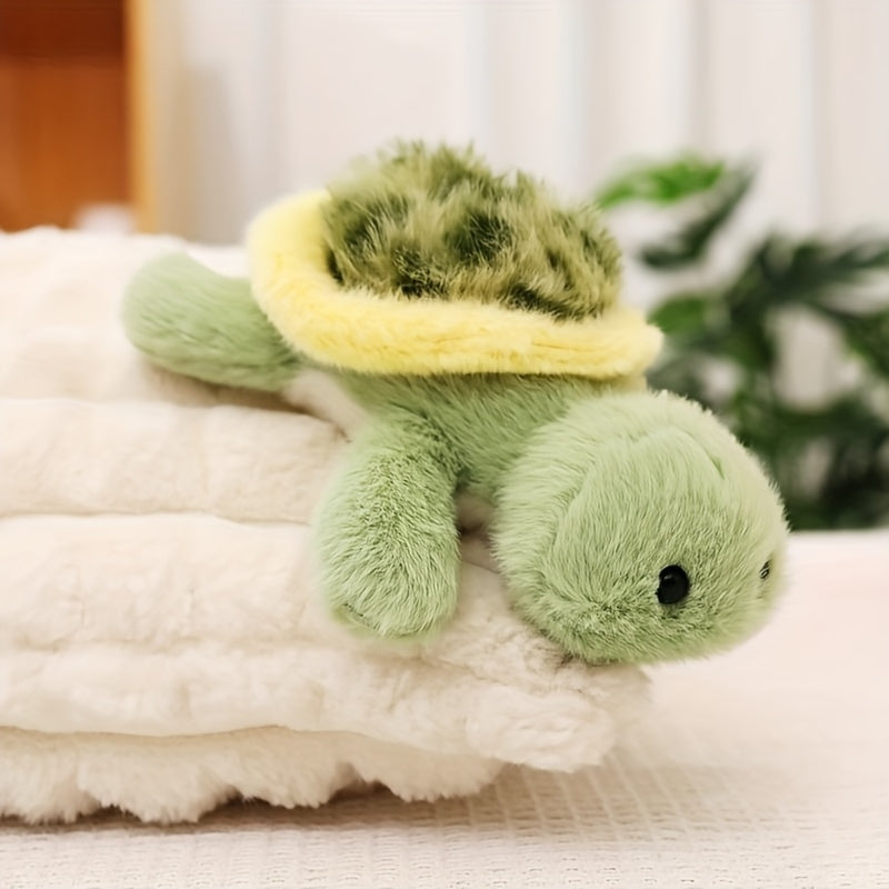 Realistic Cartoon Turtle Plush Toy 6.69 in Green Non Electrified