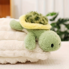 Realistic Cartoon Turtle Plush Toy 6.69 in Green Non Electrified