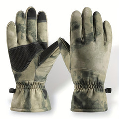Men's Camouflage Full Gloves Velvet Warm Windproof Touch Screen Gloves