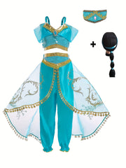 3pcs Girls Halloween Costume Princess Dress Up Cosplay Fancy Party Outfits