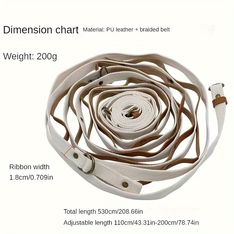 Outdoor Travel Clothesline PU Leather Extended Tent Hanging Rope For Camping