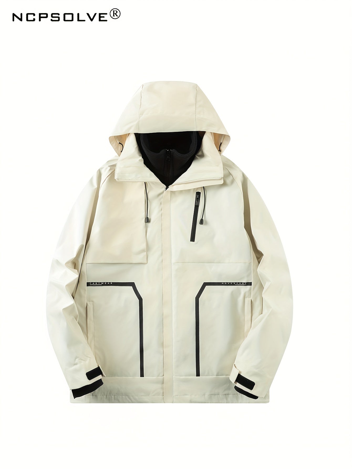 Men's Casual 3-In-1 Outdoor Jacket Hooded Windbreaker for Fall Winter