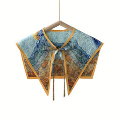Oil Painting Style Ladies Shawl Casual Outing Shoulder False Collar