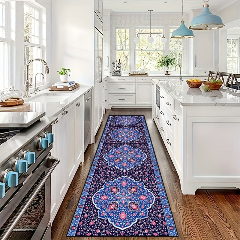 Bohemian Vintage Hallway Rug Moroccan Style Kitchen Mat
