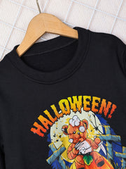 Boy's Bear & Pumpkin Graphic Sweatshirt for Fall Winter