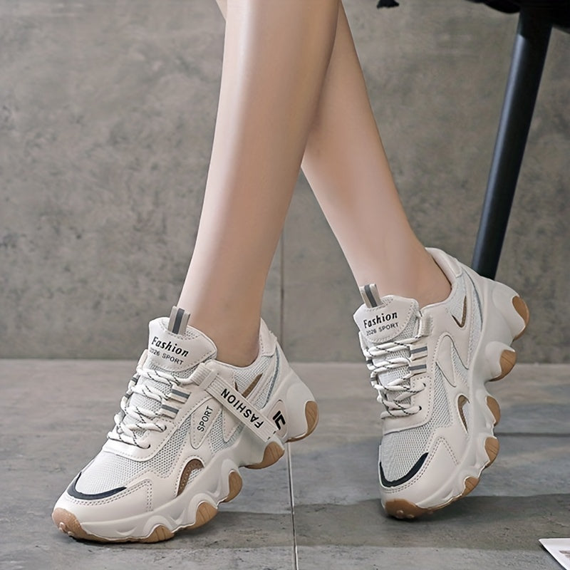 Women's Colorblock Mesh Sneakers Breathable Soft Sole Shoes