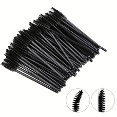 100 Pcs Eyelash Mascara Brushes for Eye Lashes Extension - Purple Deep Red