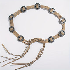 Vintage Suede Sash Belt Boho Knotted Waistband