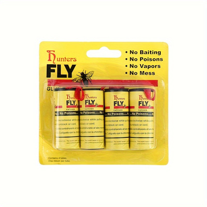 4pcs Insect Trap1 Pack Fly Strips Indoor Outdoor Sticky Fly Paper Strips