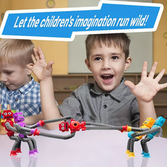 4pcs Colorful DIY Robot Toys with Suction Cups in Purple Red Yellow