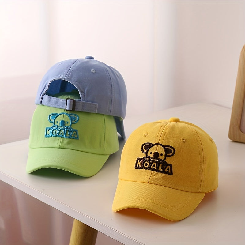 Kids Koala Embroidery Adjustable Baseball Cap Sun Protection Hat