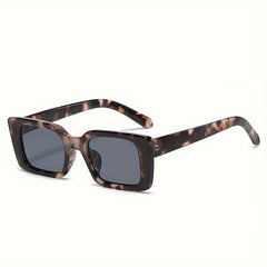 Y2K Rectangle Sunglasses Mod Tortoiseshell UV400