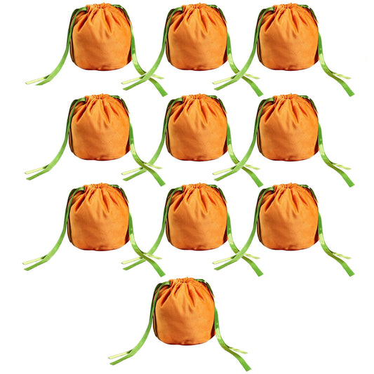 10pcs Halloween Pumpkin Bag Party Candy Decoration Velvet Bag