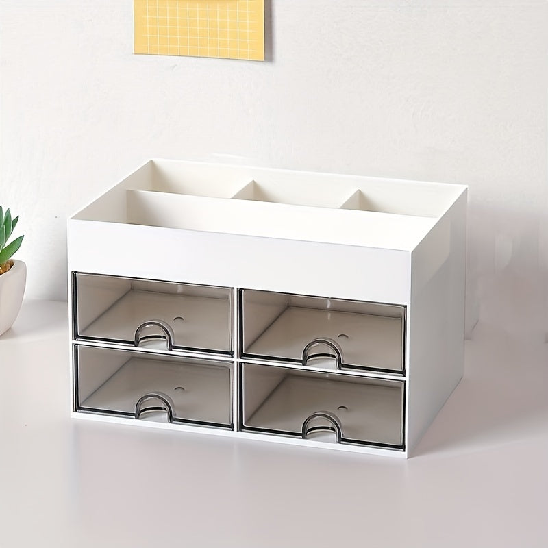 Double Layer Desktop Organizer Drawer Storage Box