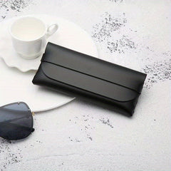 1pc Leather Glasses Case Set Soft Bag Sunglasses Pack Box