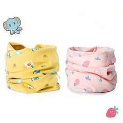 2pcs Kids Cartoon Cotton Scarf Winter Warm Windproof