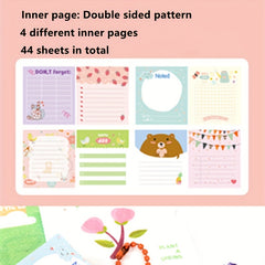 Portable Colorful Page Girl Mini Notebook for Students