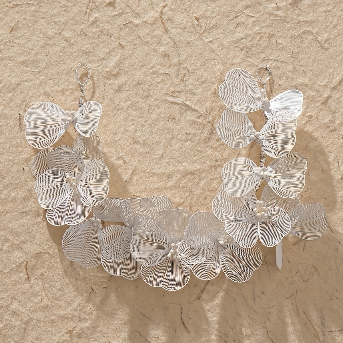 Baroque Flower Faux Pearls Bridal Headpieces Bride Wedding Headbands Hair Vine