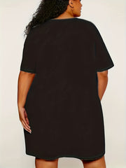 Cat & Orange Print Short Sleeve Nightdress