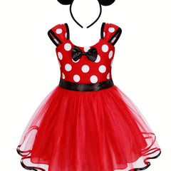 Toddler Girl's Polka Dot Costume Party Tutu Dress