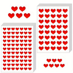 Red Heart Stickers 1404pcs 2 Styles Reusable & Self Adhesive